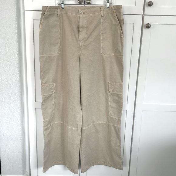BP by Nordstrom Women’s Twill Wide Leg Cargo Cotton Pants Plus Size 20 NWT - Picture 5 of 6